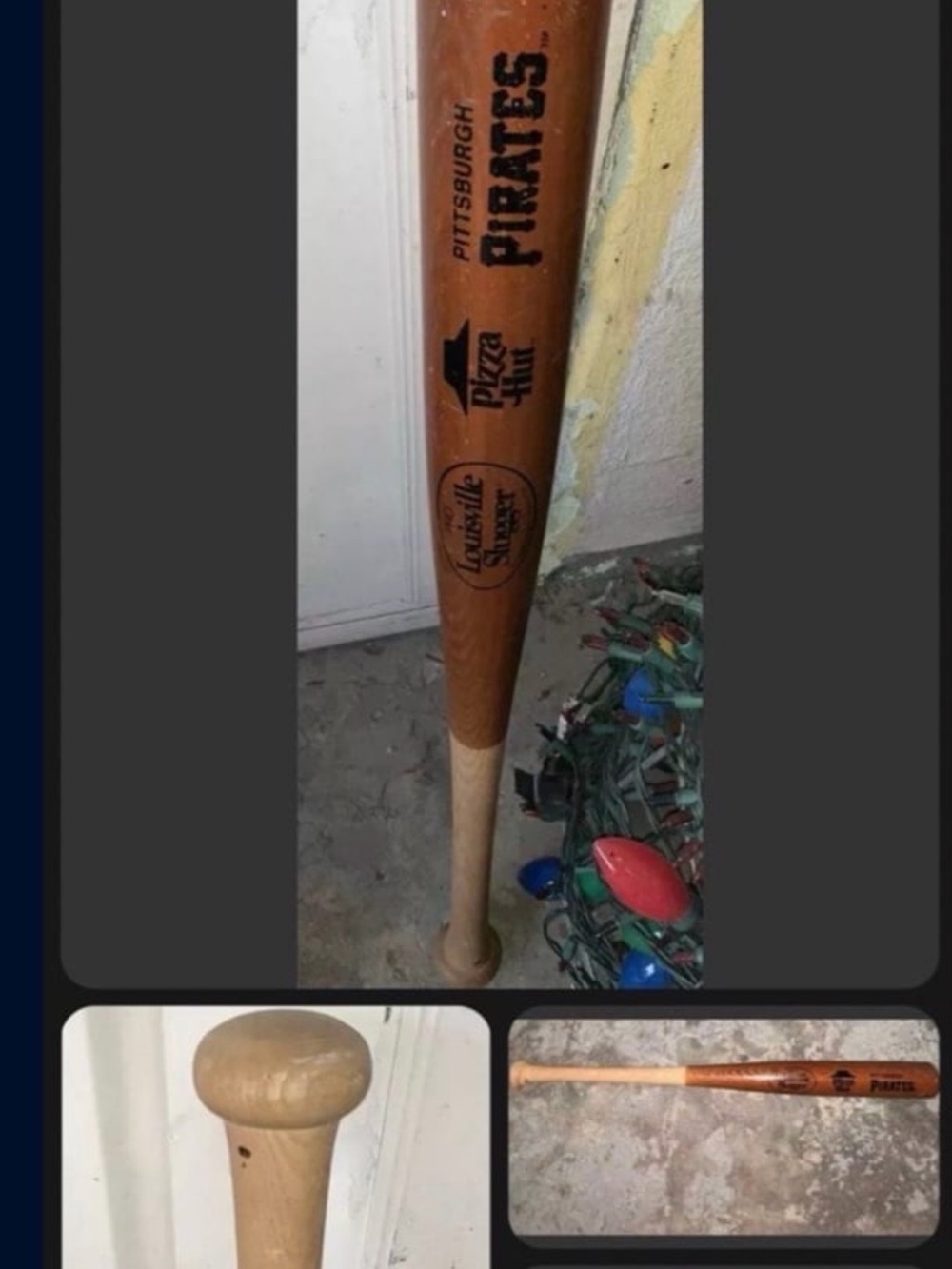 Vintage Pittsburgh Pirates Pizza Hut Baseball Bat Pro Louisville Slugger MLB USA